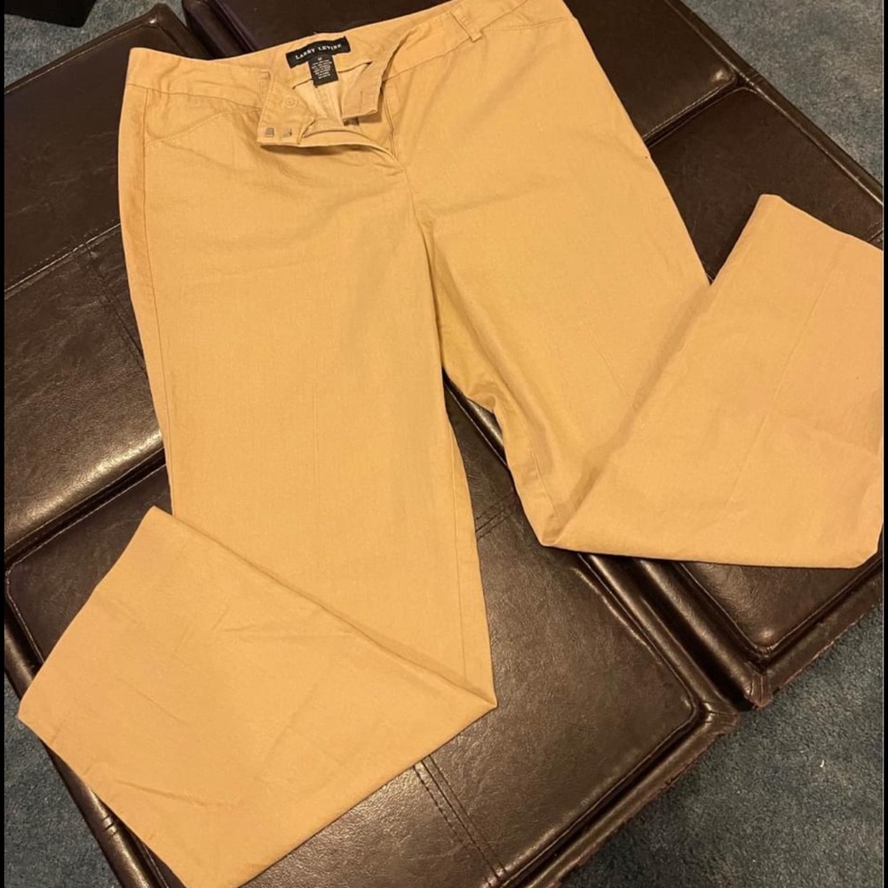 Larry Levine Khaki Dress Pants Size 12